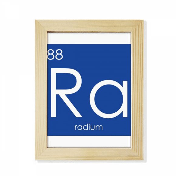 Chestry Elements Period Table Alkaline Earth Metal Radium Ra Desktop Adorn Photo Frame Display Art Painting Wooden