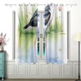 thumbnail image 2 of Bird Lake Lotus Leaf Grass Curtains Black Out 63 Inch Length Curtains for Sliding Glass Doors Bedroom Living Room 2 Panels Set, 2 of 5