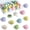 24 Pcs - Macaroon, variant on Smiley Face Decorative Push Pins, Cute Bulletin Board Push Pins, Thumbtacks for Cork Boards, Office Organization, or Home Décor (24Pcs-Jelly Color)