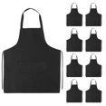 thumbnail image 1 of unbranded 10Ud Delantal De Cocina Negro Unisex Con Bolsillos Impermeable Y Lavable De Poliéster, 1 of 7