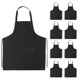 thumbnail image 1 of unbranded 10Ud Delantal De Cocina Negro Unisex Con Bolsillos Impermeable Y Lavable De Poliéster, 1 of 7