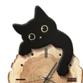 thumbnail image 2 of Cat Wall Clock Modern with Swinging Tail Silent for Kids Room Bedroom Home Decor, 2 of 5