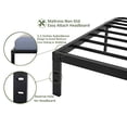 thumbnail image 4 of 45MinST 14 Inch Platform Bed Frame/Easy Assembly Mattress Foundation / 3000lbs Heavy Duty Steel Slat/Noise Free/No Box Spring Needed, Cal King, 4 of 5