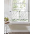 thumbnail image 4 of Spring Botanical 2 Panel Kitchen Curtains for Small Windows, Farmhouse Pastoral Daisy Leaves Bathroom Tier Curtain, Short Window Treatment for Bedroom/Living Room 55"x36", 4 of 6
