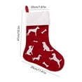 thumbnail image 3 of Gumesh Pet Christmas Stockings , Red and Green Embroidered Paw Print & Snowflake Design, Personalized Holiday Decor for Fireplace Mantel, 3 of 6