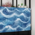thumbnail image 6 of Coastal Waves Valances for Windows Farmhouse Kitchen Curtains Valances Rod Pocket Valance Curtains for Kitchen Windows Summer Beach Ocean Nautical Watercolor Window Valances for Bathroom 42"x18", 6 of 6