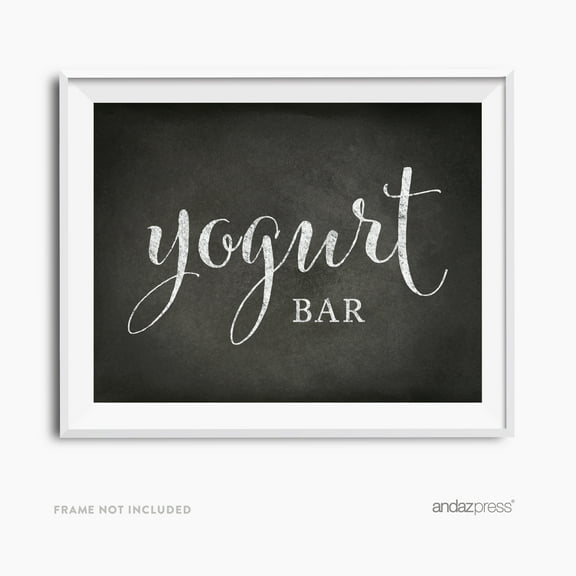 Yogurt Bar Vintage Chalkboard Wedding Party Signs