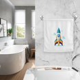 thumbnail image 4 of Ryvnso Rocket Cute Hand Towels for Bathroom Cotton Face Towel Decorative 15.5x29.5 inch, 4 of 7