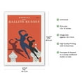 thumbnail image 2 of Serge Diaghilev’s The Ballets Russes - Vintage Dance Poster by Bernard Villemot c.1979 - Japanese Unryu Rice Paper Art Print (Unframed) 12 x 16 in, 2 of 4
