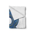 thumbnail image 2 of Letter B Soft Flannel Fleece Throw Blanket, Jeans Clothing Retro Fashion Style Alphabet Elements Youth Typography Design, Cozy Plush for Indoor and Outdoor Use, 60" x 80", Blue Yellow, by Ambesonne, 2 of 6