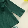 thumbnail image 5 of Zshosam Little Girl Fall Outfits Toddler Baby Girl Outfit Long Sleeve Embroidery Sweatshirt Top Tulle Skirt Set Size 18 24 Months,(Green 18-24 Months), 5 of 7