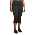thumbnail image 4 of Under Control Women’s Adult Plus Size Comfortable Seamless Active Ruch Capri Legging Capris, 4 of 7
