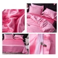 thumbnail image 6 of Cooling Ice Silk Duvet Cover – King Size 90x78 Inch Breathable Polyester Quilt Case – Soft Washed Finish for Hot Sleepers,Pink, 6 of 6
