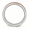 thumbnail image 2 of Stainless Steel 8mm Brown Band Ring Wedding, 2 of 10