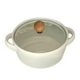 thumbnail image 1 of 6in Soup Bowls, Secure Grip Ceramic Crocks with Double Handles Lid for Rice, 1 of 7