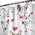 thumbnail image 3 of Bull Terriers and Hearts Shower Curtain 36"x72" ,Bathroom Decorative Shower Curtains Set with 12 Hooks,Modern Waterproof Washable Shower Curtain, 3 of 6