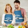 thumbnail image 4 of DETROIT Custom Aprons for Men Women, Personalized Football Style Apron with Name and Number, Customized Apron with Pockets Gift, 4 of 7