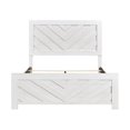 thumbnail image 5 of Tcbosik Queen Size Bed Frame with Headboard, Wood Platform Bed, Box Spring Needed, White, 5 of 6