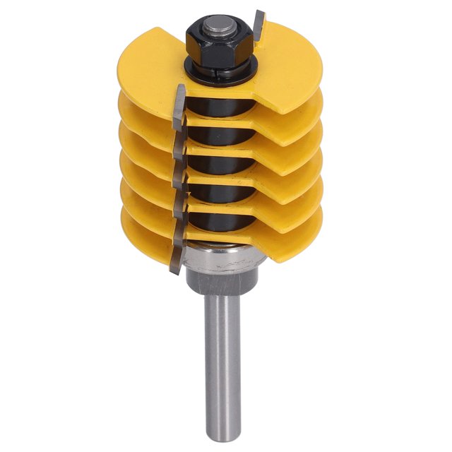 Embout de Routeur Réglable 2 Flux 46mm avec Tige 8mm pour Coupe de Précision sur Bois Dur, Bois Dur et Contreplaqué, avec Revêtement PTFE Durable et Design Anti-Rebond pour Stabilité et