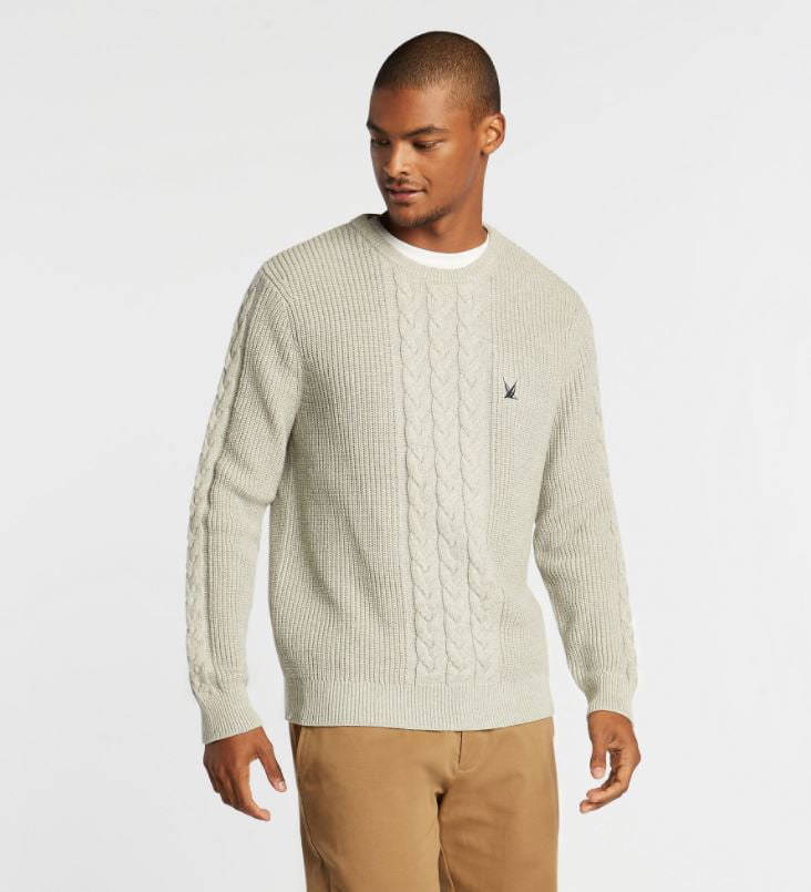 Nautica Mens Classic Fit Cable Knit Sweater 