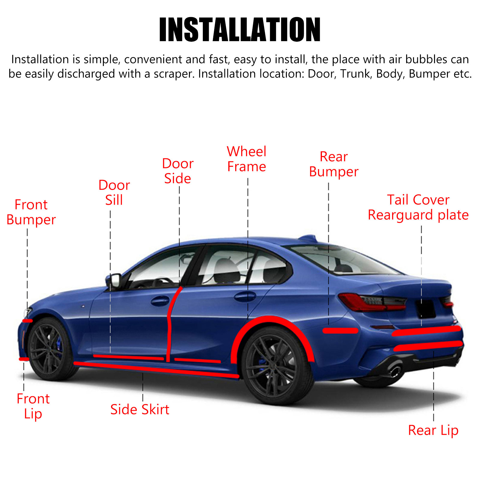 Car Door Edge Guard, TSV Carbon Fiber PVC Vehicle Door Sill Protector, Anti-Scratch  Cars Bumper Protection Strip Sticker