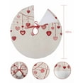 thumbnail image 7 of Red Pink Love Heart Valentine's Day Christmas Tree Skirt 48 Inches Large Christmas Skirt Tree, Farmhouse Tree Skirt Christmas Decorations for Fireplace Party Holidays Indoor Outdoor, 7 of 7