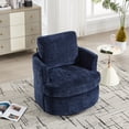 thumbnail image 6 of CKEASEAN 32'' Chenille Upholstered Swivel Accent Barrel Chair, 360 Degree Modern Oversized Round Swivel Chair for Living Room/ Nursery, Comfy Single Sofa Chair with Cushion, 6 of 9