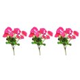 thumbnail image 4 of Naiovety Arreglo de flores artificiales de larga duración de 3 piezas para interior o exterior de bajo mantenimiento rosa roja Type2 NO2, 4 of 6
