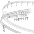 thumbnail image 1 of AIR-Ceiling Curtain Track, Flexible Bendable Ceiling Curtain Track Room Divider 12Ft Curved Curtain Rail Track Wall Mount RV Sliding Hospital Curtain Track System, Ceiling Track for Curtains Bay Wind, 1 of 4