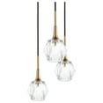 thumbnail image 3 of Woodbridge Lighting Regent Park 5-Light Crystal Glass Pendant in Brass, 3 of 4