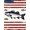 Red White Blue, Pattern 15, variant on ODIKA Vintage Fishing Lure Motif With Patriotic Bass And Distressed Frame Non-Slip Chair-Friendly for Home Office, Gaming Room, Under Desk