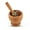 Wood Grain, variant on Plastic Mortar And Pestle Set - Manual Spice Grinder, Granite Simulation Bowl - Kitchen Kit (Wood Grain Color)