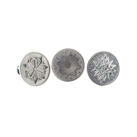 Nordic Wood - Nordic Ware Starry Night Heirloom Cookie Stamps, Cast Aluminum with wood handles, Makes 3 different styles - 3