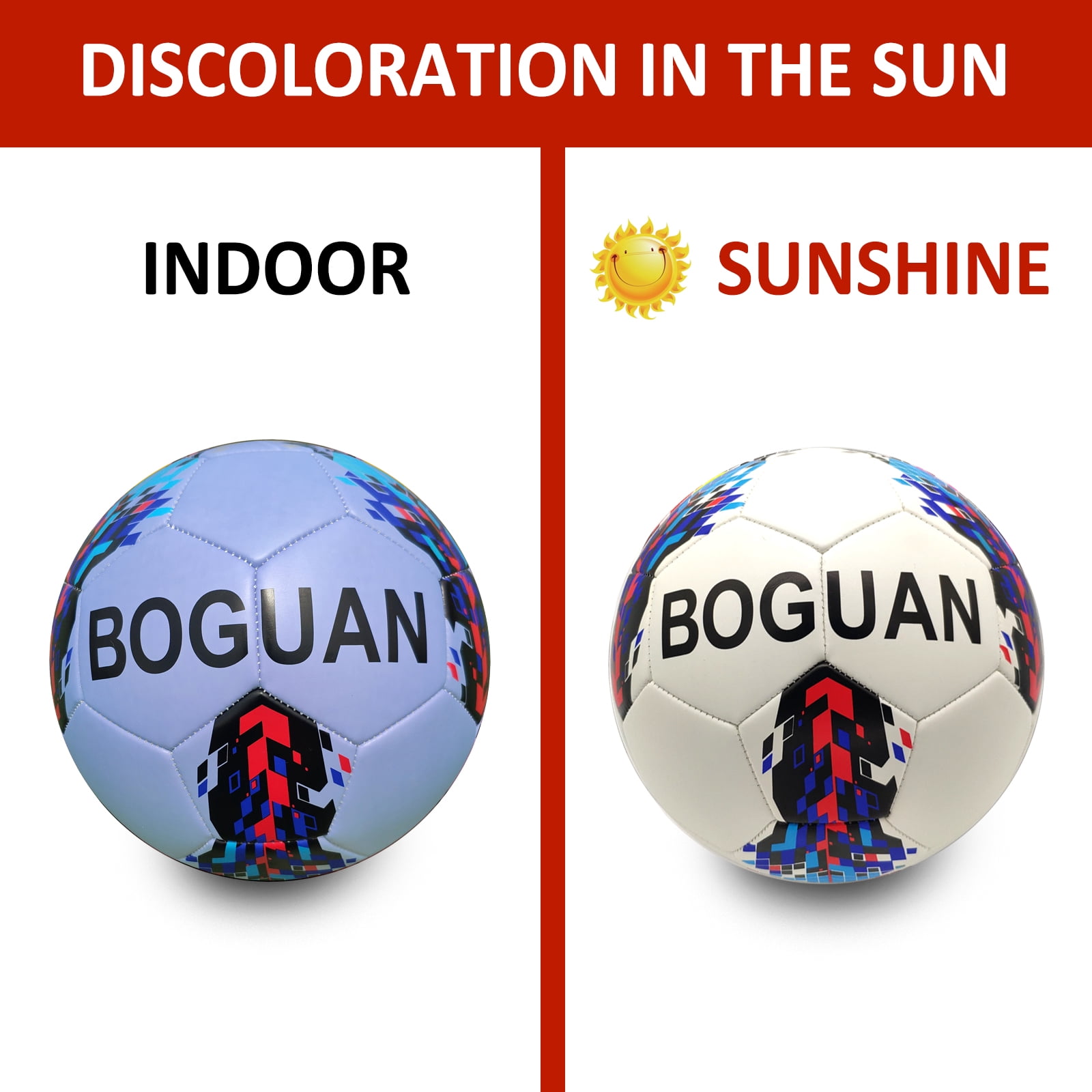 Soccer Ball Official Size 4 - High Qualtiy PU Leather-Discoloration in The Sun- Glow in The Dark-Extra Pump-Gifts for Kids,Boys,Girls,Adults Outdoor Indoor Training Ball