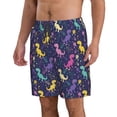 thumbnail image 2 of Goofa Colorful Dinosaur Printed Mens Swim Trunks Summer Quick Dry Short Beach Swimwear Bathing Suits-Small, 2 of 9