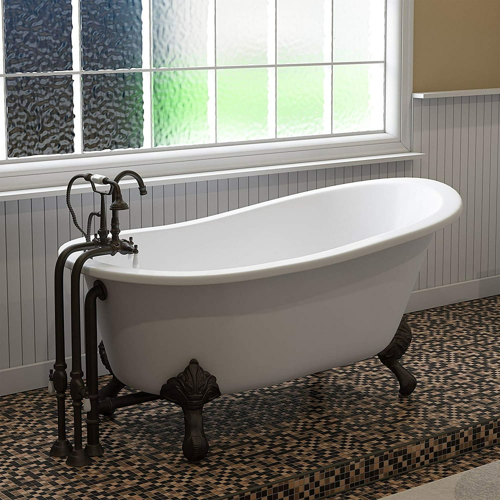 Cambridge Plumbing Cast Iron Slipper Clawfoot Tub 61 X 30 With No Faucet Drillings And