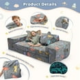 thumbnail image 7 of Lischwert Kids Couch, Modular Kids Play Couch, Child Sofa for Girls Boys, Toddler Sectional Sofa with Building Fort, Convertible Foam Playhouse for Baby Indoor Outdoor (9, Night Light), 7 of 7