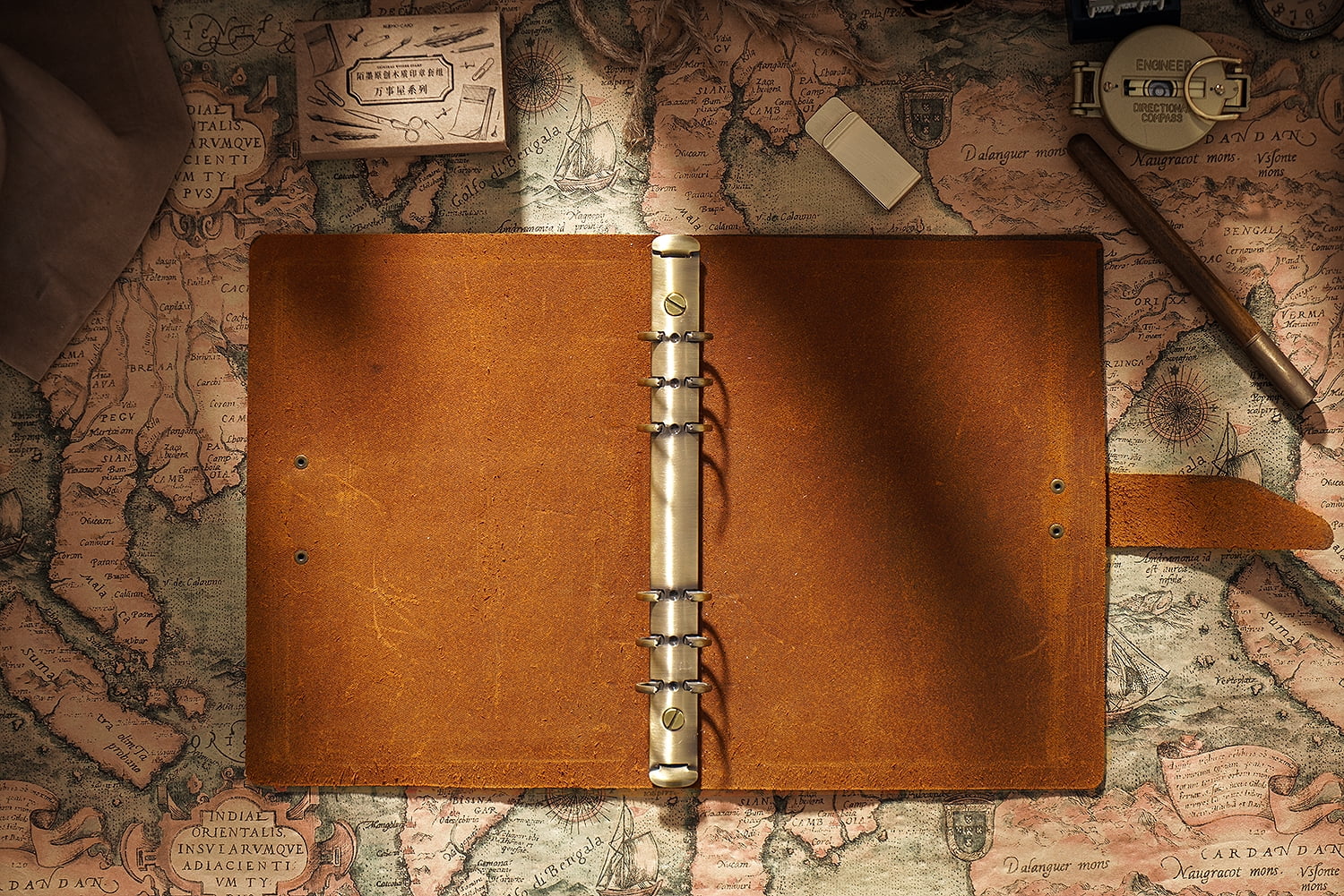 KISSKI·H Olvido Leather Notebook Journals, A5 Binder 6 Ring Refillable Travelers Notebook, Vintage Journals for Writing, A5 Planner Binder, Handmade Folio Organizer, Gift for Women/Men, Brown