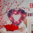 thumbnail image 6 of LED Light Heart Garland Valentine's/Wedding Romance Battery Operated Wreath with Timer Heart Picks for Wreaths Wreath for Window Christmas Wreath with Light Preserved Boxwood Wreaths Neutral Wreaths, 6 of 6