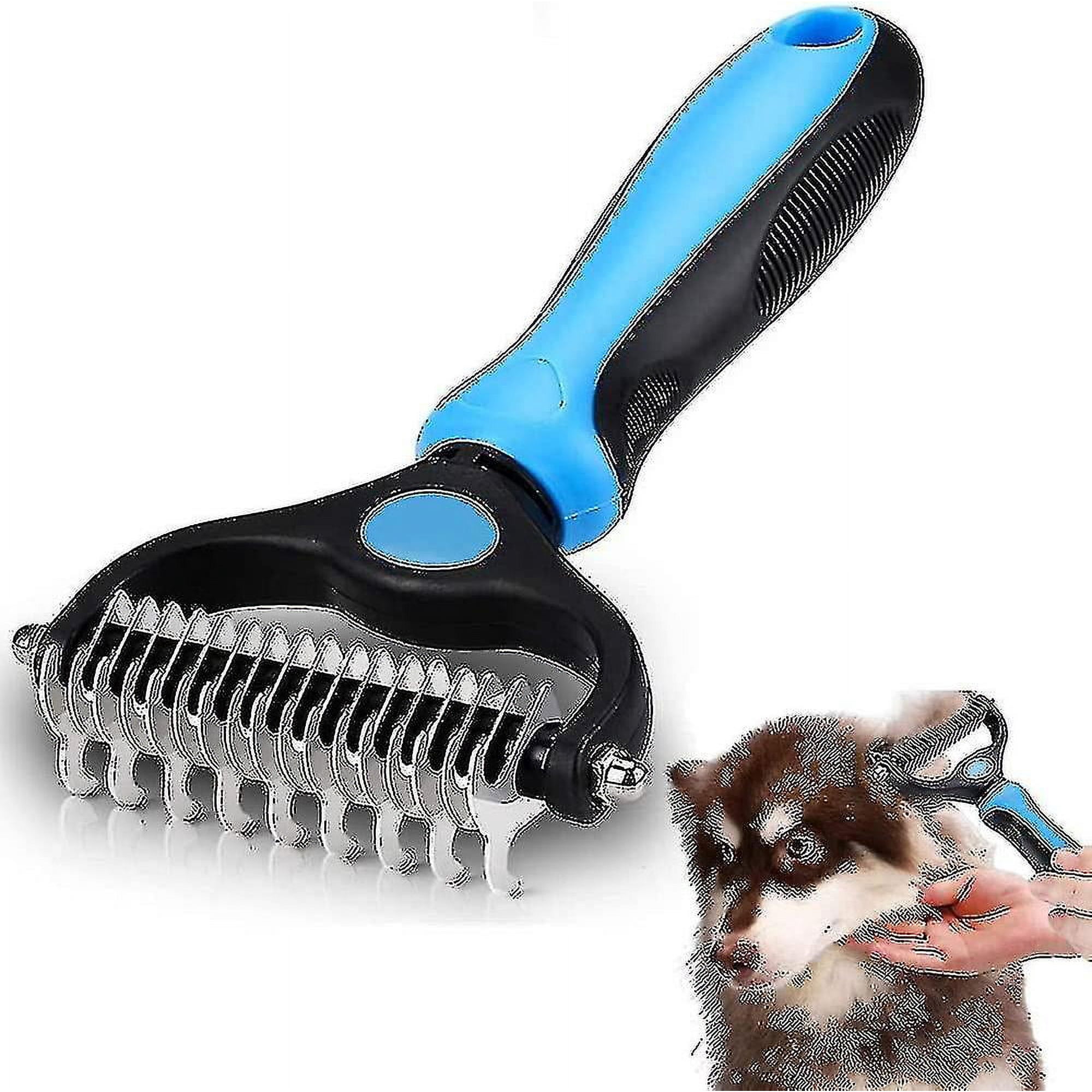 Pet Grooming Tool Hair Removal Brush Dog Cat 2 Side Undercoat Rake Hair Removal Walmart
