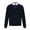 Navy, variant on ZRGHAOYLQ Henley Sweatshirts for Men Long Sleeve Lapel Collared Shirts Solid Color Patchwork Button Up Pullovers Black L