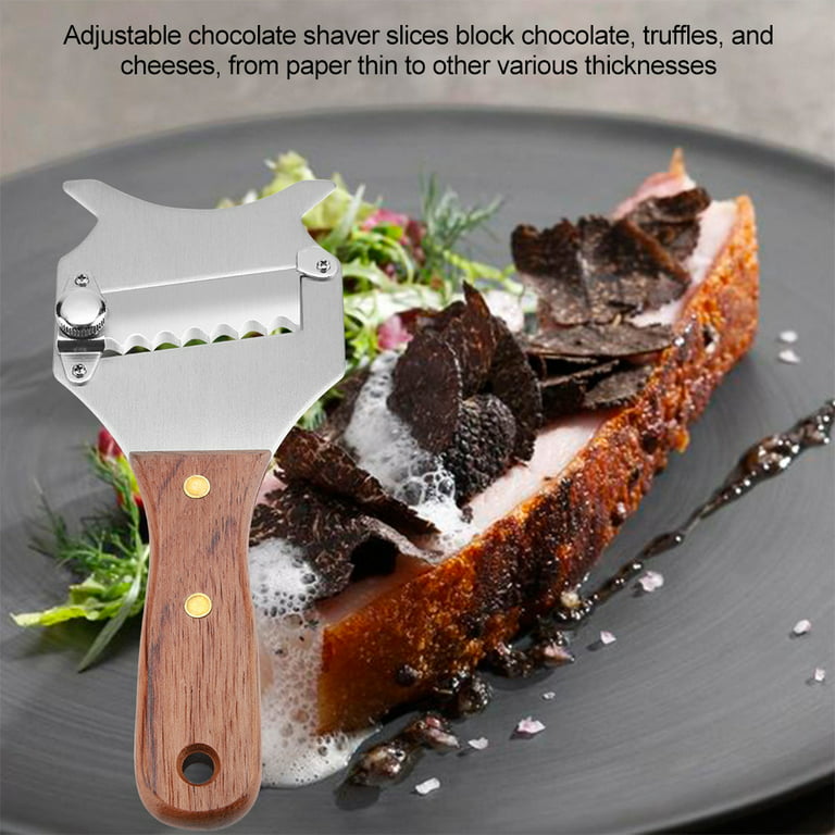 Tebru Chocolate Shaver,Stainless Steel Truffle Cheese Slicer Adjustable  Blade Chocolate Shaver for Kitchen Gadget, Truffle Shaver 