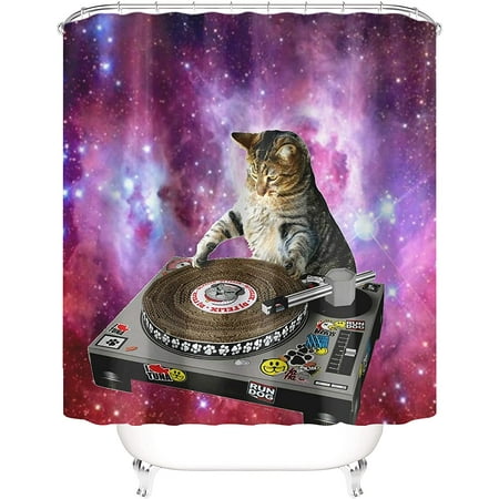 Taysta Shower Curtain Curtains Cool Galaxy DJ Cat Funny Cute Animal Pet Art Artwork Unique Pattern Starry Sky Universe Milky Way Bathroom Decoration 72 Taysta Shower Curtain Curtains Cool Galaxy DJ Cat Funny Cute Animal Pet Art Artwork Unique Pattern Starry Sky Universe Milky Way Bathroom Decoration 72