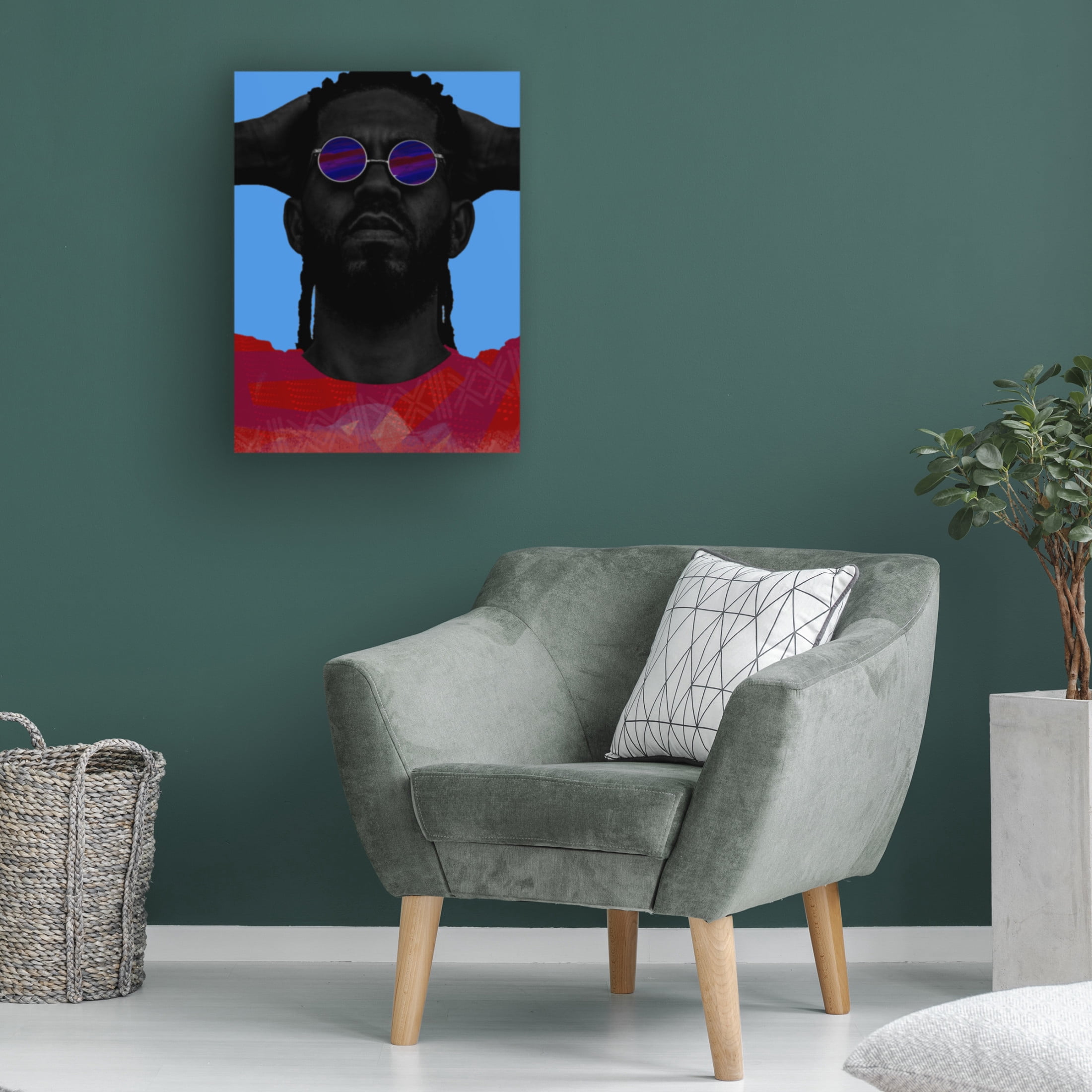 Canvas Wall Art - NUMA Art 'PurpLee' Wall Art for Living Room, Bedroom, or Office Décor by Trademark Fine Art - 14 x 19 Inches