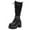 Black, variant on XUNKUSGA Knee High Boots Fashion Wedges Chunky High Heel Boots for Women Classic Round Toe Lace Up Thigh High Boots Fashion Side Zip Boots for Women 36-40 Brown