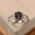 thumbnail image 1 of 6CT Natural Alexandrite Engagement Ring Oval Cut June birthstone Wedding Ring, 1 of 5