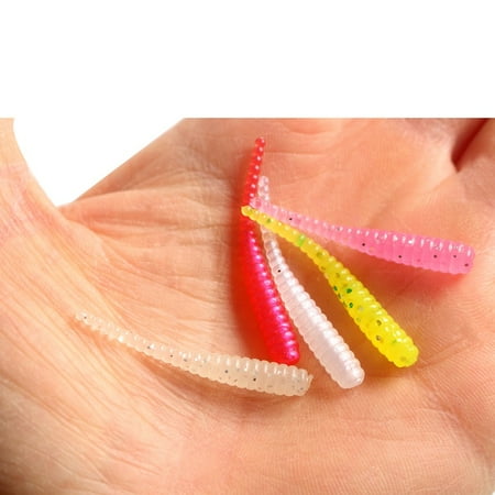 50Pcs Soft Plastic Fishing Lure Tail Jerking Swimming Drop Shot Shad Bait Mingyiq Inc