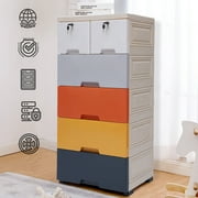 DENEST Plastic 5 Tier Drawer Dresser