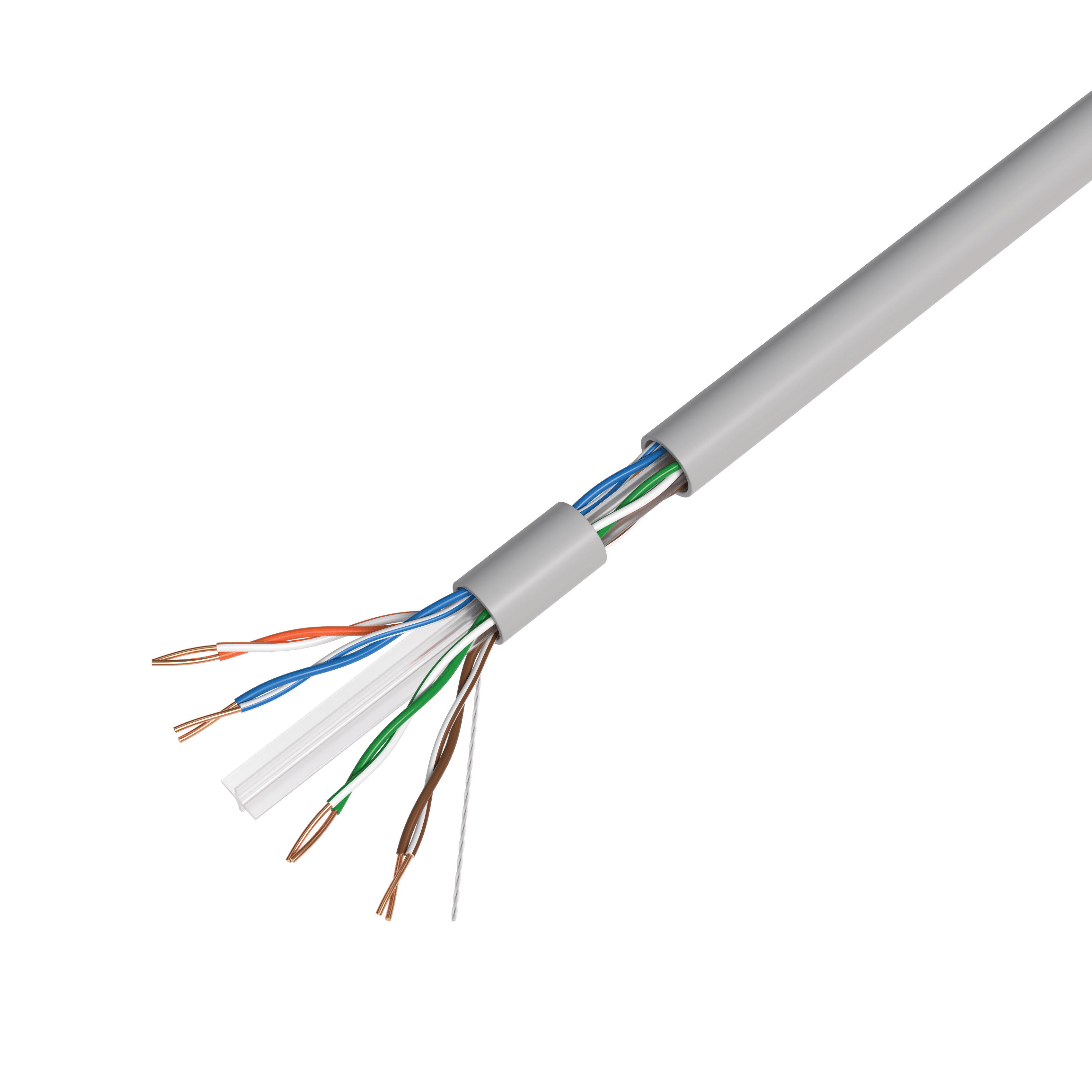 Cables Direct Online 1000ft Cat6 Ethernet Cable Bulk – 23AWG Solid CCA UTP, Unshielded, 550MHz, Pull Box, LAN Network Wire, RJ45 Compatible, Indoor Use, High-Speed Internet, Grey