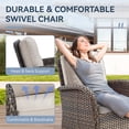 thumbnail image 3 of Giantfurnni 3PCS Patio Wicker Furniture Set Outdoor Rattan Swivel Rocking Chairs with Side Table Outdoor Glider Rocker Bistro Set with Cushions, 3 of 10
